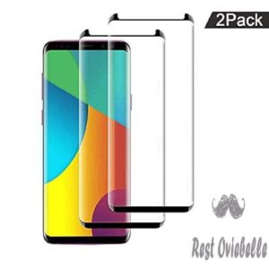 2 pack galaxy s8 screen protector tempered glass update version ou rty 3d curved dot matrix full screen coverage glass screen protector case friendly for samsung s8