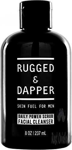 rugged dapper face wash for men 8 oz daily scrub facial cleanser toner in one combats aging breakouts organic natural ingredients