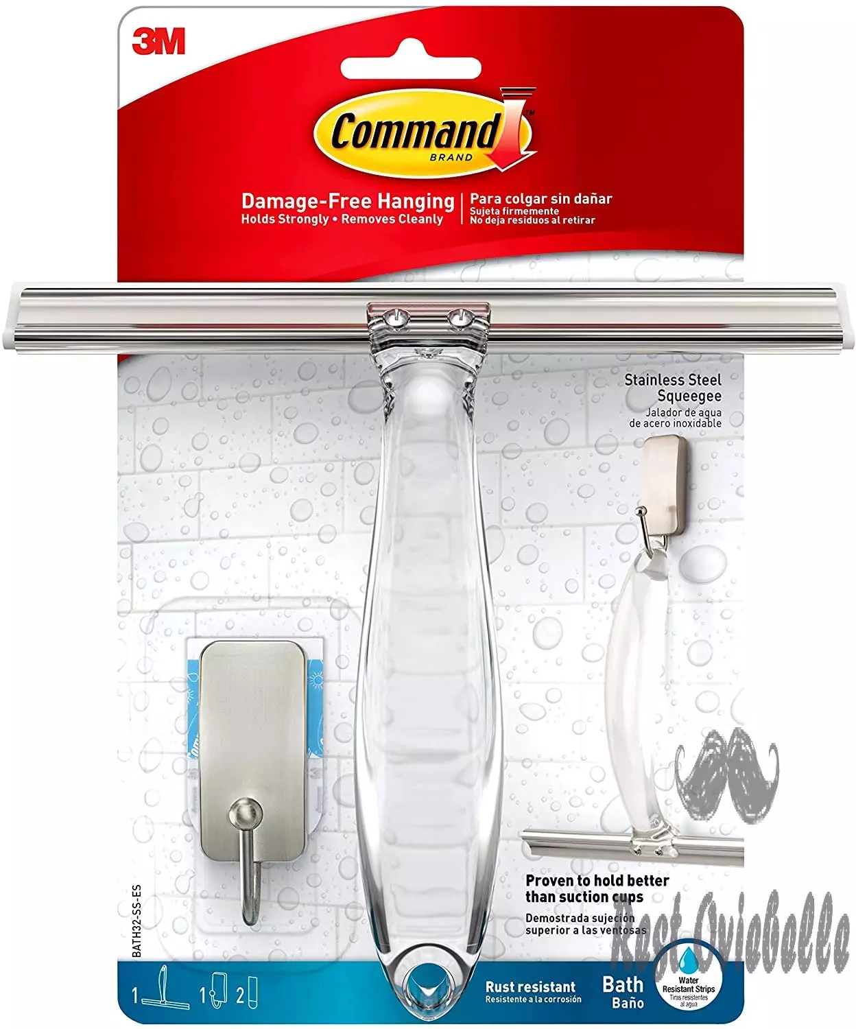 Command Bath Shower Squeegee and